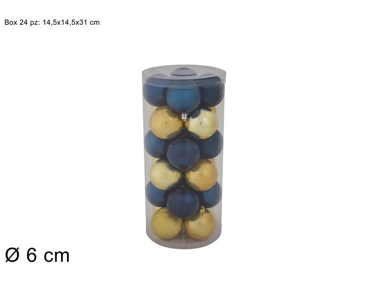 PALLE 6CM 24PZ 4ASS BLU/ORO BOX PVC SC19D0013-2 (ST4330-2) PALLE 6CM 24PZ 4ASS BLU/ORO BOX PVC SC19D0013-2 (ST4330-2)