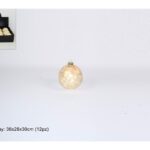 PALLA VETRO 8CM EFFETTO MARMORIZZATO ORO IN DISPLAY (19002-8GOLD)