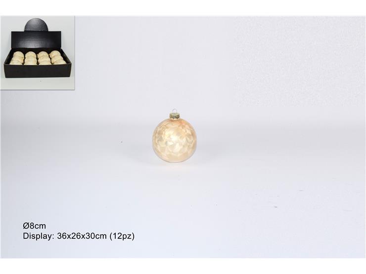 PALLA VETRO 8CM EFFETTO MARMORIZZATO ORO IN DISPLAY (19002-8GOLD) PALLA VETRO 8CM EFFETTO MARMORIZZATO ORO IN DISPLAY (19002-8GOLD)