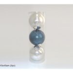 PALLE DI NATALE 15CM SET 3PZ IN BOX PVC BLU/SILVER ART. SV1503N-01S1 @@ ART.XNA19005501