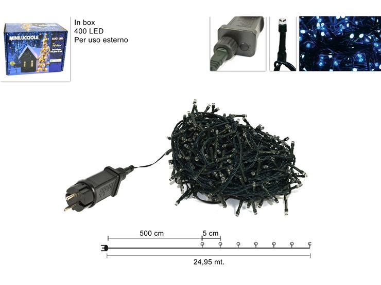 MINILUCCIOLE 400LED SCAT.USO EST.BIANC FRED/BLU YC-31LED-400-W/B-IP44 MINILUCCIOLE 400LED SCAT.USO EST.BIANC FRED/BLU YC-31LED-400-W/B-IP44