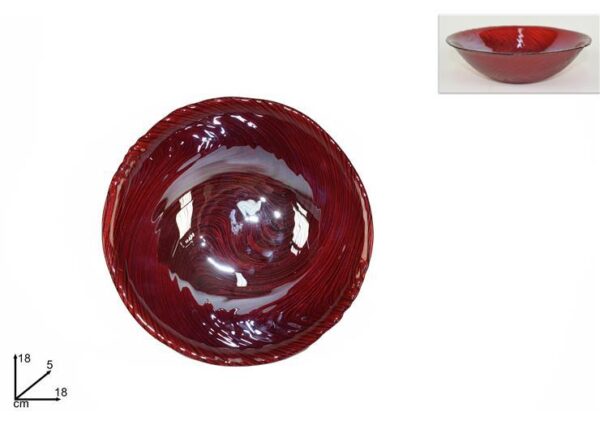 COPPETTA VETRO 18CM ROSSA3Y19051/ECHOLINE-BOWL-RED