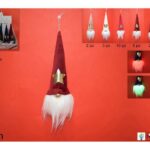 GNOMO DI NATALE C/CAPP.VELL.LUCE BATT. 20CM 6 COL.DISP.RDTD-L007 ASS.COL