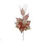 STELO FIORE VELLUTO E PAILLETTES ROSA ART.MQG21173-1FUSCIAPINK