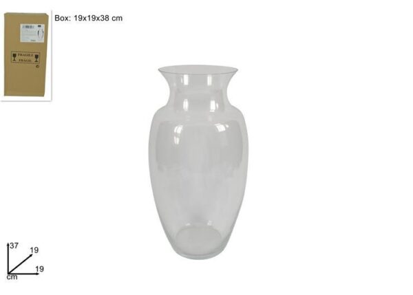 VASO VETRO ANFORA 37CM 13210-37&CCEDIL