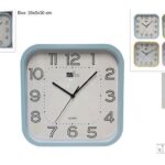 OROLOGIO DA MURO QUADRATO C/CORNICE COLORATA 4COL 130-101209/10/11/12 ART.DEV18007041