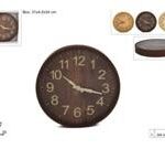 OROLOGIO MURO TONDO EFFETTO LEGNO 3 COL. ART. 3023