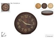 OROLOGIO MURO TONDO EFFETTO LEGNO 3 COL. ART. 3023