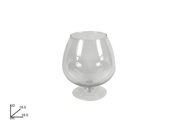 VASO VETRO NAPOLEONE 22X18.5CM