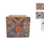 VASO PORTAPIANTE QUADRATO 4ASS 14CMART. D95416/EVERYDAY@