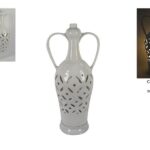 LAMPADA ANFORA BIANCA C/MANICI 60CM AML400-60W