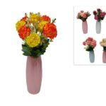 VASO CON GAROFANI COLORI ASSORTITI YX23-17 ART.DEV23011621