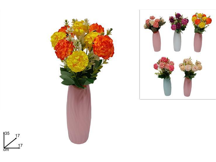 VASO CON GAROFANI COLORI ASSORTITI YX23-17 ART.DEV23011621 VASO CON GAROFANI COLORI ASSORTITI YX23-17 ART.DEV23011621