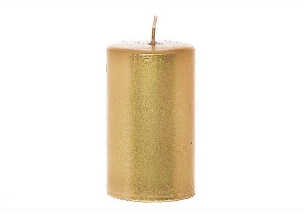 CANDELA PILLAR LUCID CM. 15 X D 9 COLORE ORO ART.88838