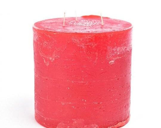 CANDELA PILLAR RUSTIC ROSSO H CM 15 X D CM 15 PROFUMATA ART.48402 -