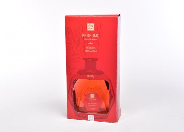 DIFFUSORE DI FRAGRANZA C/ BOTTIGLIA ESAGONALE 700 ML MELOGRANO ART.62798 -