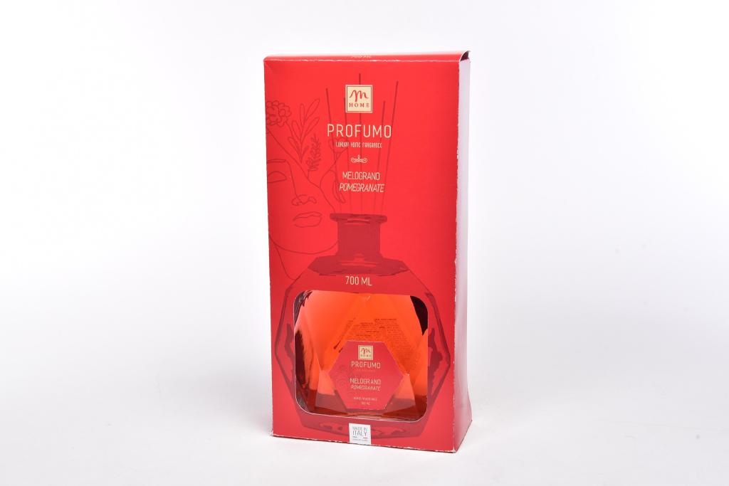 DIFFUSORE DI FRAGRANZA C/ BOTTIGLIA ESAGONALE 700 ML MELOGRANO ART.62798 - DIFFUSORE DI FRAGRANZA C/ BOTTIGLIA ESAGONALE 700 ML MELOGRANO ART.62798 -