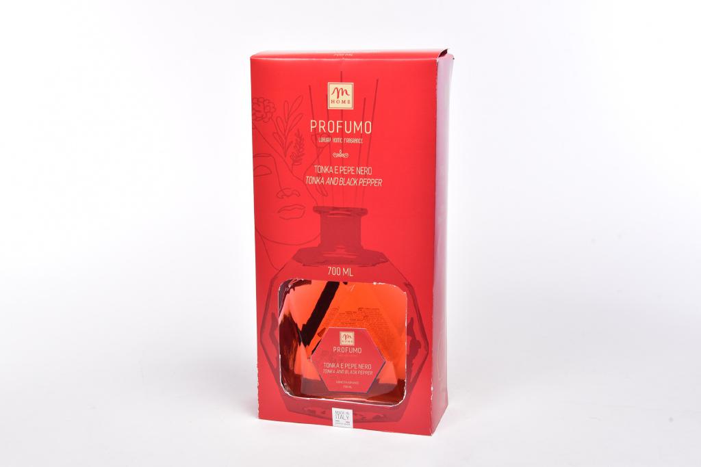 DIFFUSORE DI FRAGRANZA C/BOTTIGLIA ESAGONALE 700 ML TONKA E PEPE ROSA ART.62835 - DIFFUSORE DI FRAGRANZA C/BOTTIGLIA ESAGONALE 700 ML TONKA E PEPE ROSA ART.62835 -