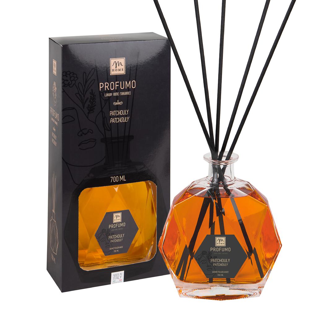DIFFUSORE DI FRAGRANZA C/BOTTIGLIA ESAGONALE 700 ML PATCHOULY C/BACCHETTI C/SCATOLA REGALO ART.24622 DIFFUSORE DI FRAGRANZA C/BOTTIGLIA ESAGONALE 700 ML PATCHOULY C/BACCHETTI C/SCATOLA REGALO ART.24622
