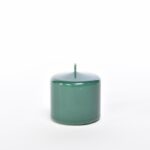 CANDELA PILLAR " LUCIDA " H CM 7 X D 8 VERDE FORESTA IN ESP. BIANCO ART.32504 -