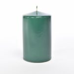 CANDELA PILLAR " LUCIDA " H CM 15 X D 9 VERDE FORESTA ART.32535 -