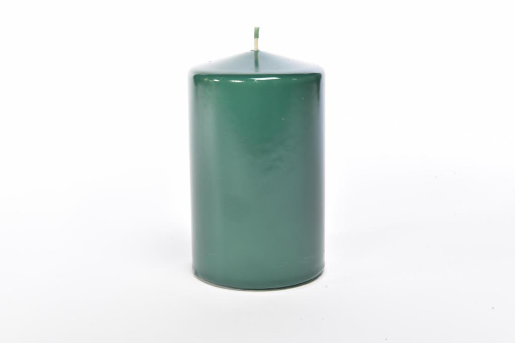 CANDELA PILLAR " LUCIDA " H CM 15 X D 9 VERDE FORESTA ART.32535 - CANDELA PILLAR " LUCIDA " H CM 15 X D 9 VERDE FORESTA ART.32535 -