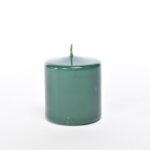 CANDELA PILLAR " LUCIDA " H CM 10 X D 9 VERDE FORESTA ART.32542 -