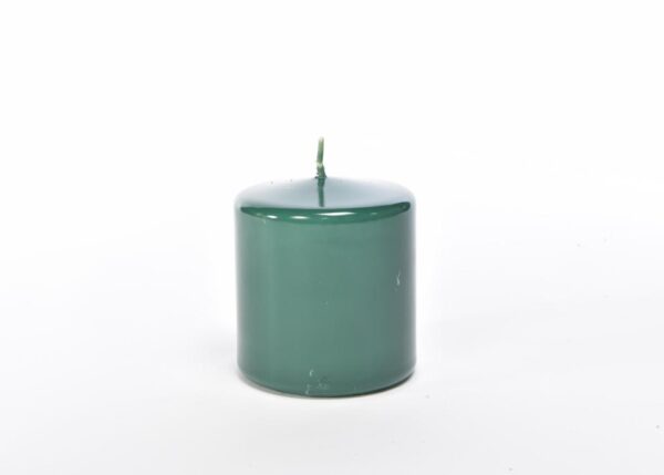 CANDELA PILLAR " LUCIDA " H CM 10 X D 9 VERDE FORESTA ART.32542 -