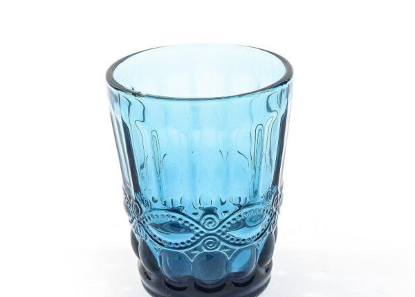 BICCHIERI IN VETRO COLORATO IN PASTA "CLASSIC" SET/6 BLU ART.09121 -