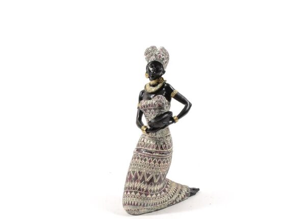 STATUETTA "PERLA D'AFRICA" IN RESINA 18X10XH.29.9 CM ART.28665 -