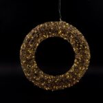 CORONA "SUPREME" IN METALLO 300 LUCI LED DIAM.50X10CM ART.24329 -