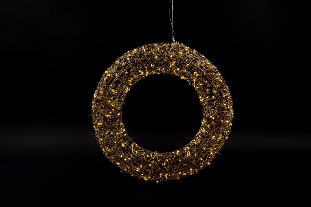 CORONA "SUPREME" IN METALLO 300 LUCI LED DIAM.50X10CM ART.24329 - CORONA "SUPREME" IN METALLO 300 LUCI LED DIAM.50X10CM ART.24329 -