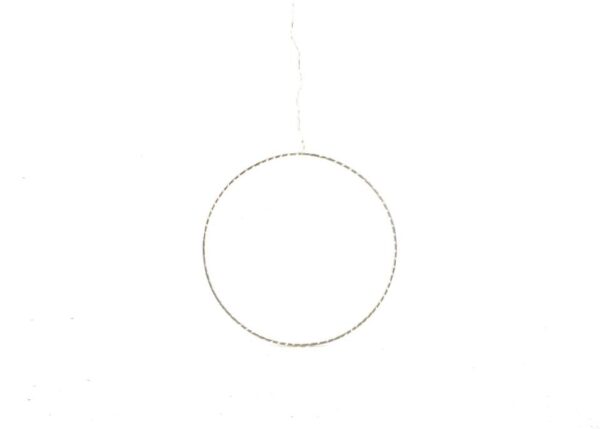 CERCHIO MICROLED "RING" COLORE BIANCO CALDO CON 8 GIOCHI DI LUCE, 190 LUCI DA ESTERNO 40CM FILO TRASPARENTE ART.30108 -