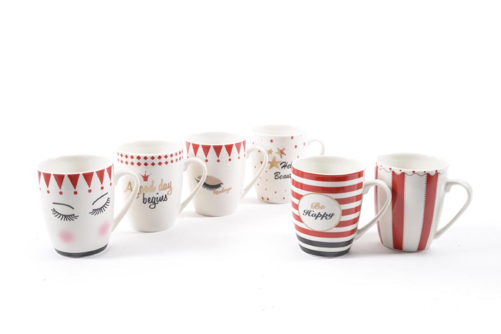 MUG IN PORCELLANA CON ORO ZECCHINO "CIRCUS" 12X8XH.10.5CM ASSORTITA 30214 - MUG IN PORCELLANA CON ORO ZECCHINO "CIRCUS" 12X8XH.10.5CM ASSORTITA 30214 -
