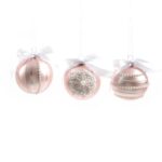 PALLA DI NATALE IN VETRO DIAM.8CM DECORI ASSORTITI IN ESPOSITORE ART.35059 -