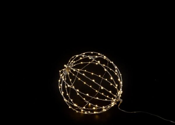 SFERA LUCI 120 MACROLED BIANCO CALDO D.30CM