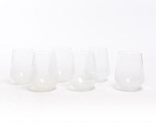 BICCHIERI IN VETRO ICONIC BIANCHI SET 6 CC 425 ART.09309 -