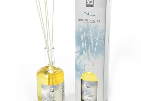 DIFFUSORE DI ESSENZA 500 ML TALCO " LINEA BOUQUET" C/BACCHETTI IN COTONE ART.21189 -