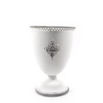 COPPA IN METALLO BIANCA DECAPPATA H.46XDIAM.32CM ART.66821