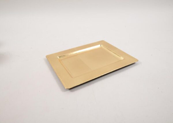 VASSOIO FOGLIA ORO IN PLASTICA 31.5X25X1.5CM 87444 -