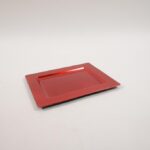 VASSOIO FOGLIA ORO ROSSO IN PLASTICA 31.5X25X1.5CM 87482 -