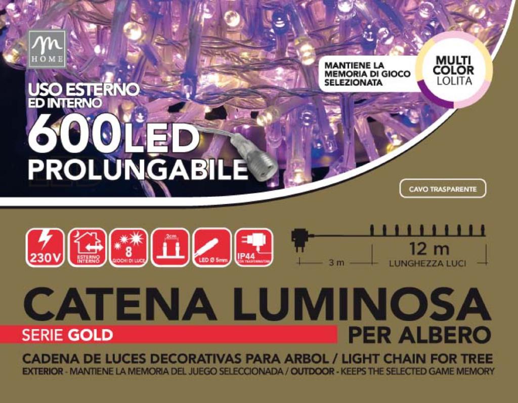 MINILUCCIOLE 600 LED MULTICOLOR "LOLITA" PROLUNG. 8 GIOCHI ESTERNO MINILUCCIOLE 600 LED MULTICOLOR "LOLITA" PROLUNG. 8 GIOCHI ESTERNO