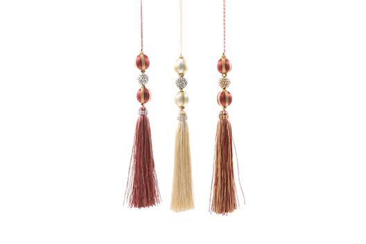 PENDAGLIO NAPPA NATALIZIA CON DECORAZIONI 26CM COLORI ASSORTITI 96330 -