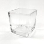 PORTACANDELA IN VETRO 12,5X12,5XH.25,5CM ART.05056 -