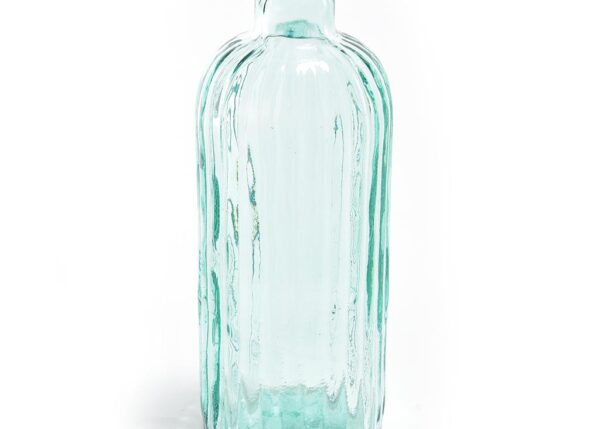 BOTTIGLIA RIGATA IN VETRO DIAM. 10,5XH.28CM ART.05469 -