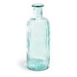 BOTTIGLIA RIGATA IN VETRO DIAM. 12,5XH.35CM ART.05476 -