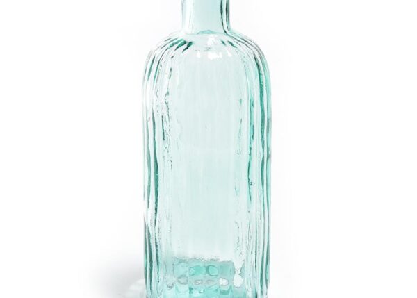 BOTTIGLIA RIGATA IN VETRO DIAM. 12,5XH.35CM ART.05476 -