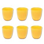 BICCHIERI VETRO RIGATO YELLOW OPACO "ELEGANT" SET 6PZ ML 295 CM 8,5X8,5 ART.09696 -