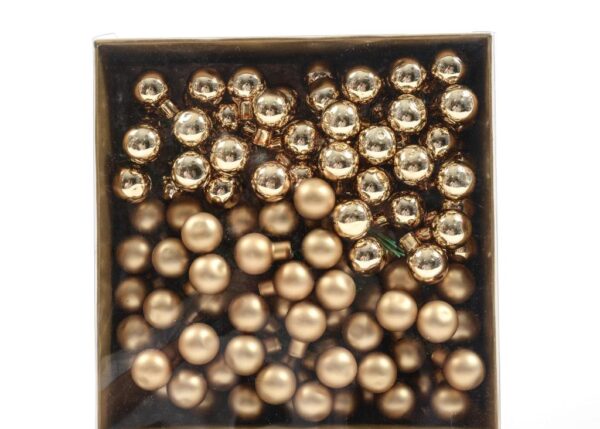 PALLINE DI NATALE DIAM. 2CM CONF. 144PZ ORO LUCIDO E OPACO ART.23449 -