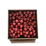 PALLINE DI NATALE DIAM. 2CM CONF. 144PZ ROSSO LUCIDO E OPACO ART.23531 -